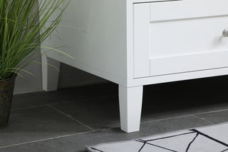 36 inch Single Bathroom Vanity in White with Backsplash