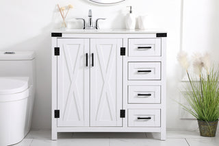 36 inch bathroom vanity in White