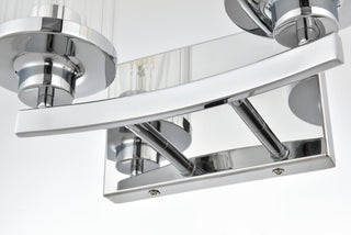 Saanvi 2 light Chrome and Clear Bath Sconce
