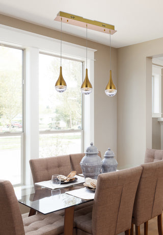 Amherst 24 inch LED pendant in satin gold