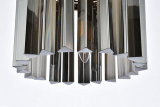 Sydney 3 light polished nickel Pendant Silver Shade (Grey) Royal Cut Crystal