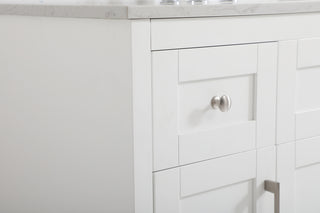 48 inch Single Bathroom Vanity in White with Backsplash