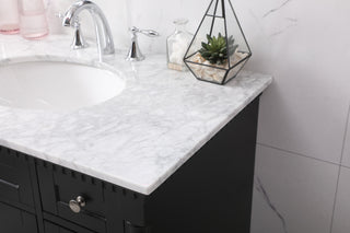 36 inch Single bathroom vanity set in black