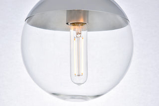 Eclipse 1 Light Chrome Flush Mount With Clear Glass