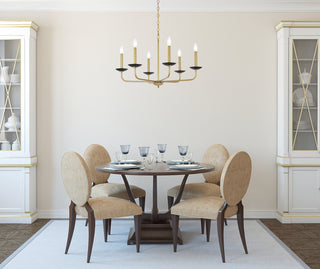 Cohen 30 inch pendant in black and brass