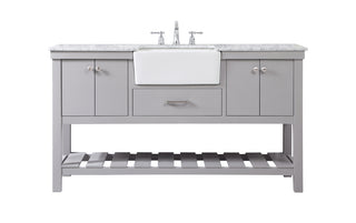 60 inch Single bathroom vanity in black