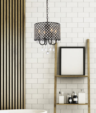 Elise 14 inch pendant in black