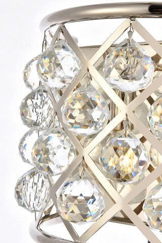 Madison 1 light polished Nickel Wall Sconce Clear Royal Cut Crystal