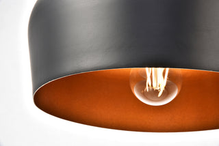 Nora Collection Pendant D11.5in H9in Lt:1 Black finish