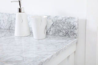 48 inch Single bathroom vanity in white with backsplash