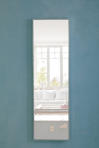 Metal frame Rectangle Mirror 18 inch Silver