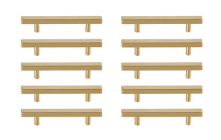 Dior 4" Center to Center Brass Bar Pull Multipack (set of 10)