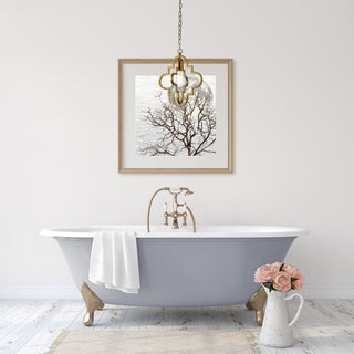 Sandara 1 light pendant in brass