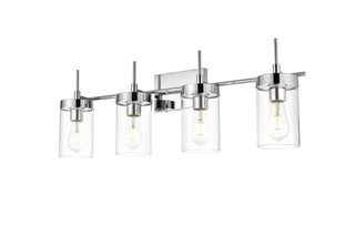 Benny 4 light Chrome and Clear Bath Sconce