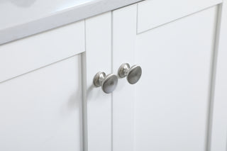 36 inch Single Bathroom Vanity in White with Backsplash