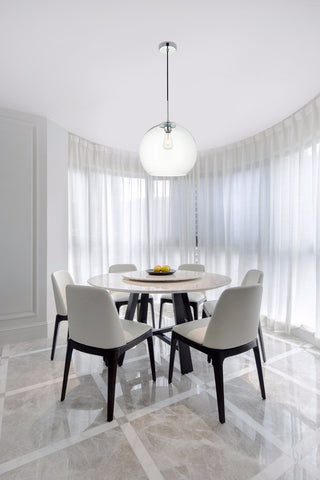 Baxter 1 Light Chrome Pendant With Clear Glass