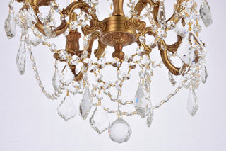 Rosalia 4 light French Gold Pendant Clear Royal Cut Crystal