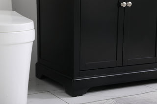 42 inch Single bathroom vanity in black with backsplash