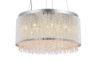 Influx 12 light Chrome Pendant Clear Royal Cut Crystal