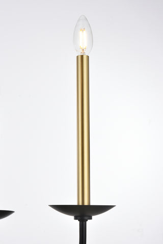 Cohen 42 inch pendant in black and brass