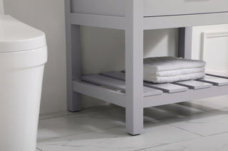 30 inch Single bathroom vanity in grey with backsplash