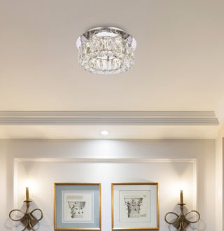 Monroe 12 inch LED Single flush mount in chrome