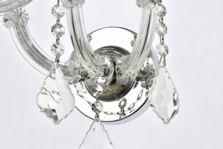Maria Theresa 7 light Chrome Wall Sconce Golden Teak (Smoky) Royal Cut Crystal