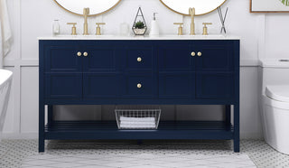 60 inch Single Bathroom Vanity in Blue