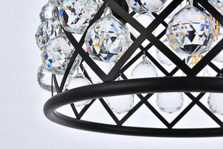 Madison 4 light Matte Black Pendant Clear Royal Cut Crystal