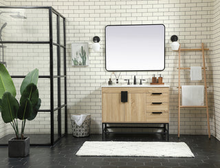 42 inch Single bathroom vanity in mango wood