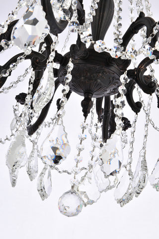 Rosalia 8 light Dark Bronze Chandelier Clear Royal Cut Crystal