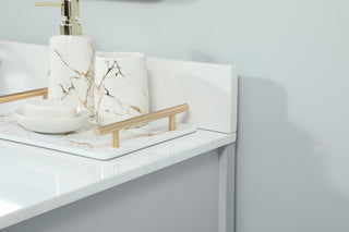 48 inch Single bathroom vanity in grey with backsplash