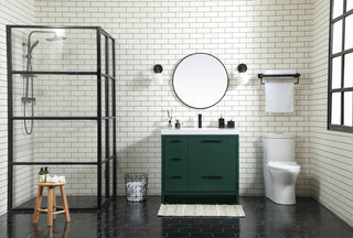 36 inch Single bathroom vanity in Green