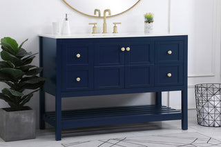 48 inch Single Bathroom Vanity in Blue