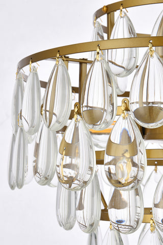 Mila 14 inch pendant in brass