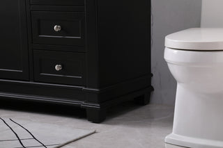 60 inch Single bathroom vanity set in black
