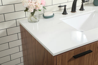 42 inch Single bathroom vanity in walnut brown