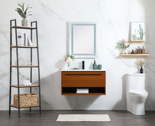 36 inch Single bathroom vanity in teak