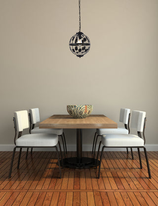 Levante 1 light pendant in black
