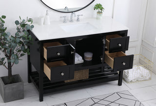 48 inch Single Bathroom Vanity in Black