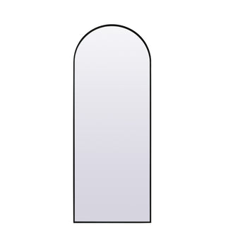 Metal Frame Arch Full Length Mirror 28x74 Inch in Black