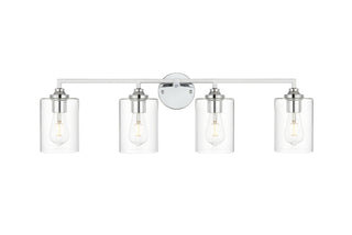 Mayson 4 light Chrome and Clear Bath Sconce