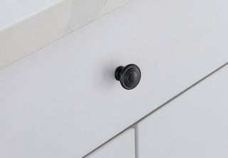 Minu 1.3" Diameter Matte Black Mushroom Knob Multipack (Set of 10)
