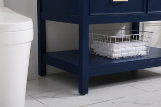 36 inch Single bathroom vanity in blue