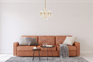 Princeton 8 light Gold Chandelier Clear Royal Cut Crystal