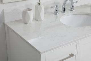48 inch Single Bathroom Vanity in White with Backsplash