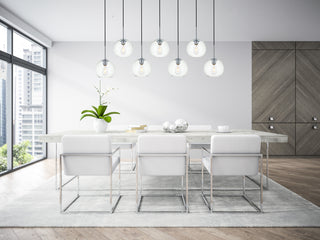 Baxter 7 Lights Chrome Pendant With Clear Glass