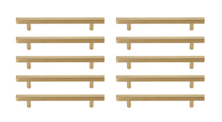 Dior 6-5/16" Center to Center Brass Bar Pull Multipack (set of 10)