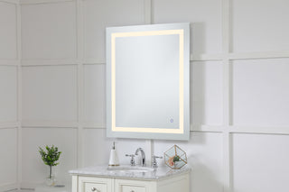 Helios 30in x 36in Hardwired LED mirror with touch sensor and color changing temperature 3000K/4200K/6400K