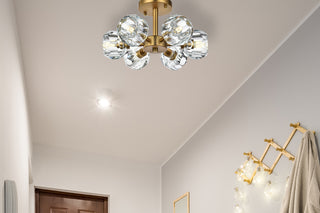 Eren 14 inch Flush Mount in Satin Gold